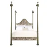 Letto Roma Verde con Motivo Marmorizzato