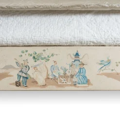 Letto Sansovino avorio con motivo Chinoiserie