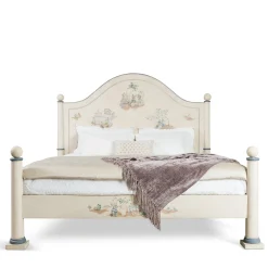 Letto Sansovino avorio con motivo Chinoiserie