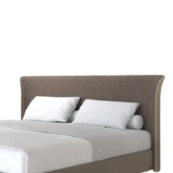Letto Sheriva Flare in velluto e tessuto marrone