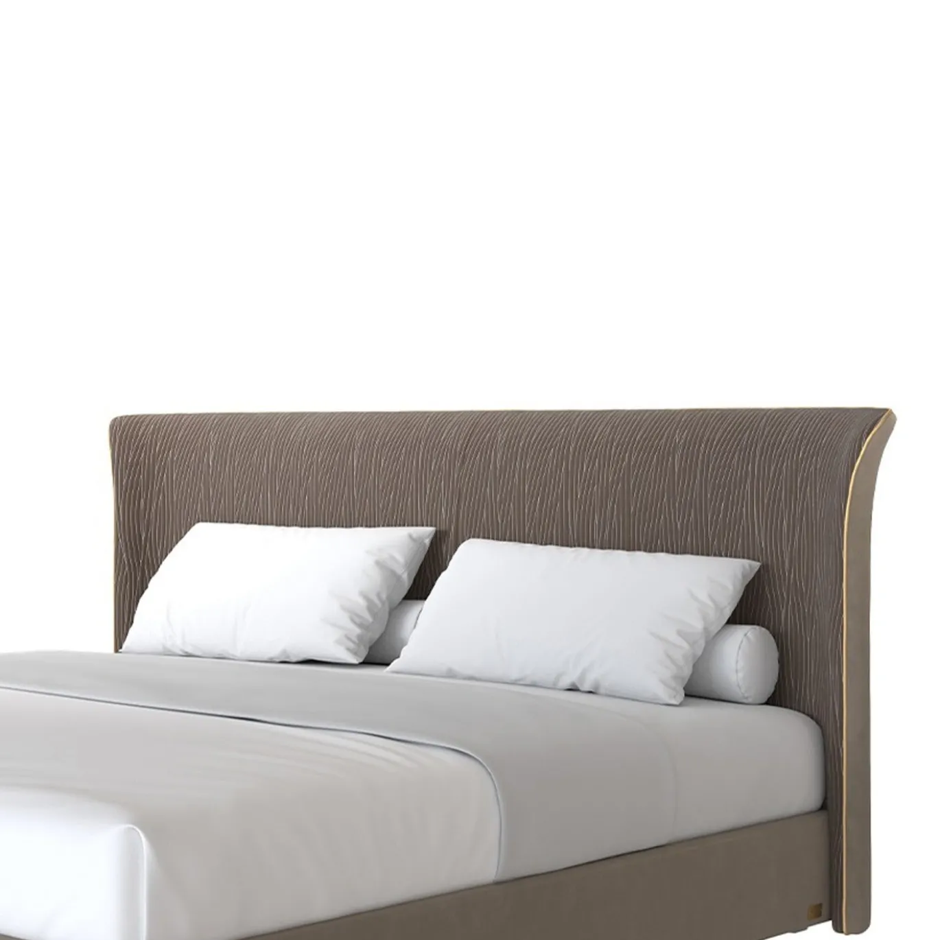 Letto Sheriva Flare in velluto e tessuto marrone