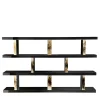 Libreria bifacciale in legno di ebano Giano