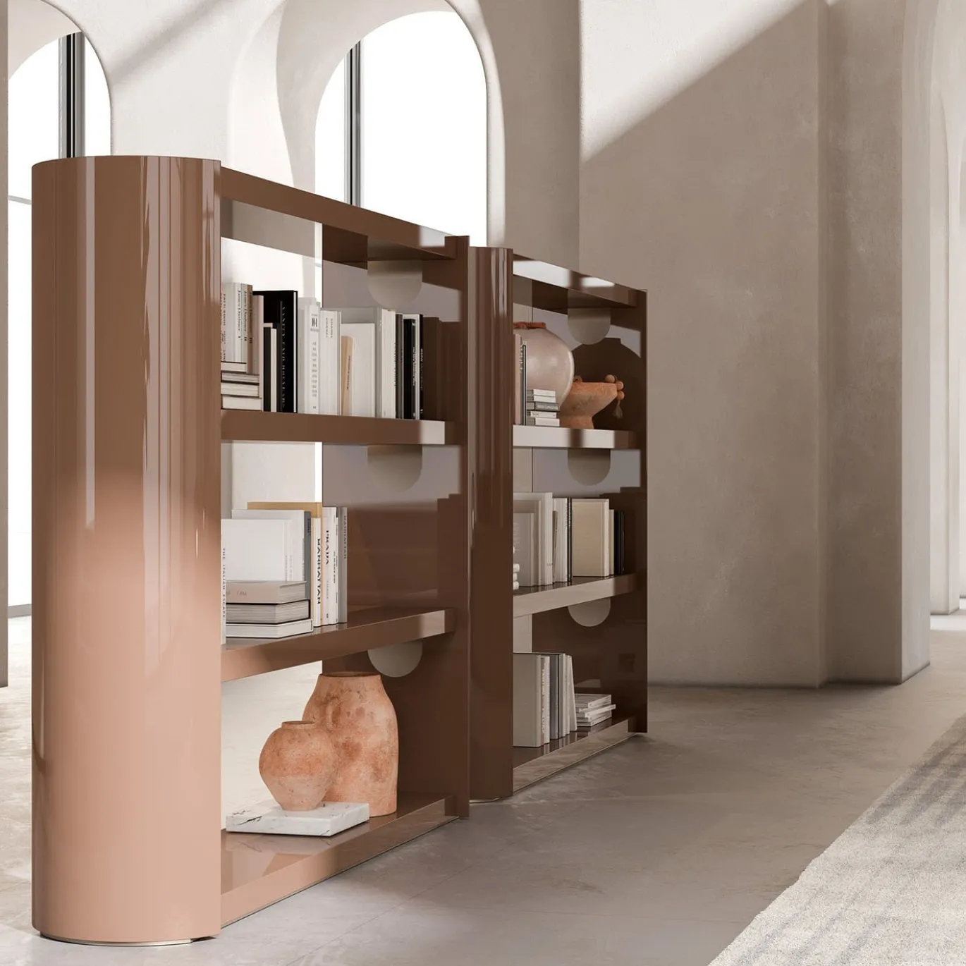Libreria con struttura laccata