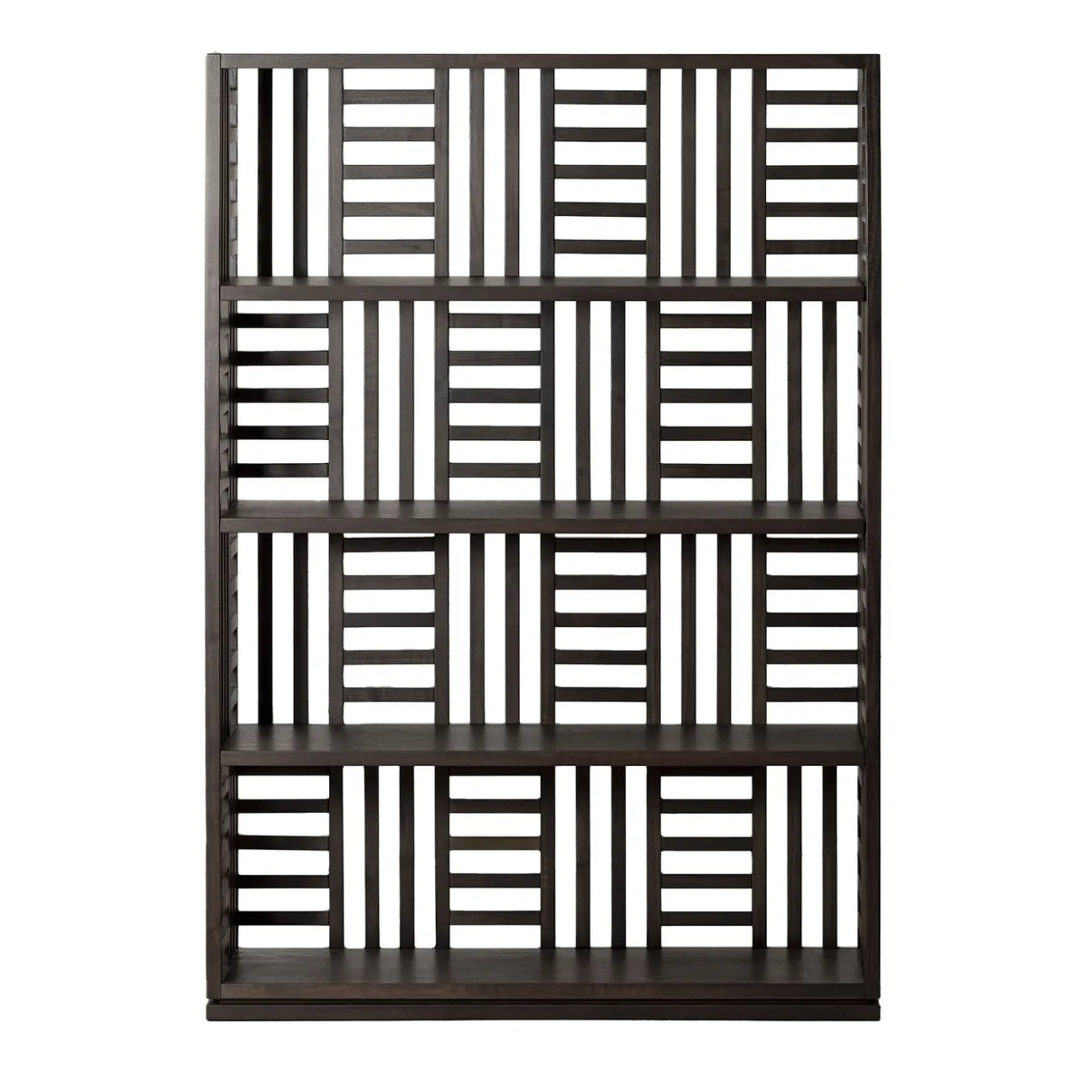 Libreria Damier in legno di noce Canaletto