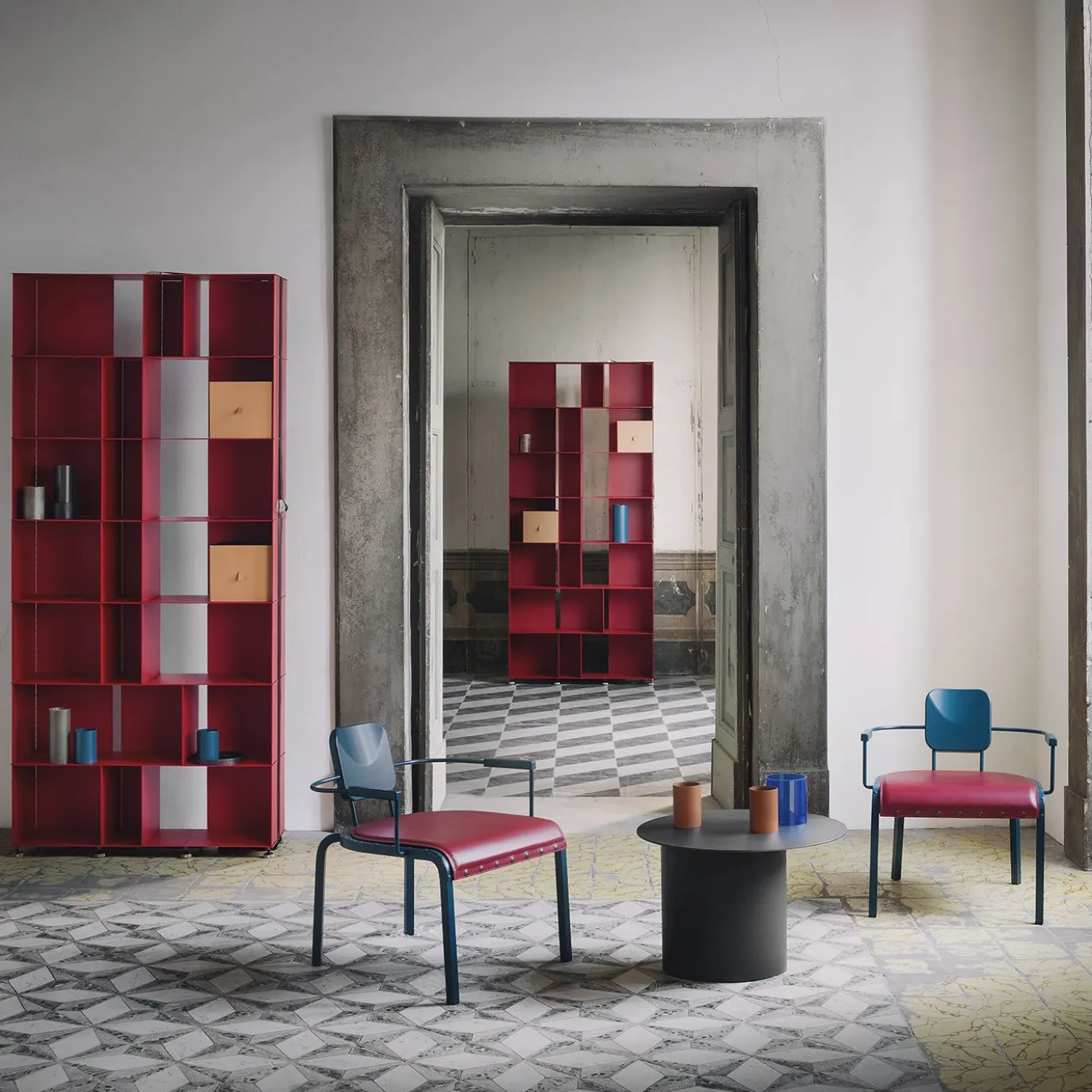 Libreria Fit in Ottone Rosso di Marc Sadler