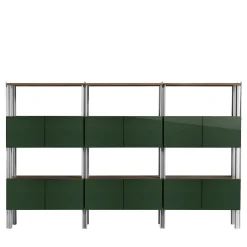 Libreria Flexor Verde In Legno e Metallo