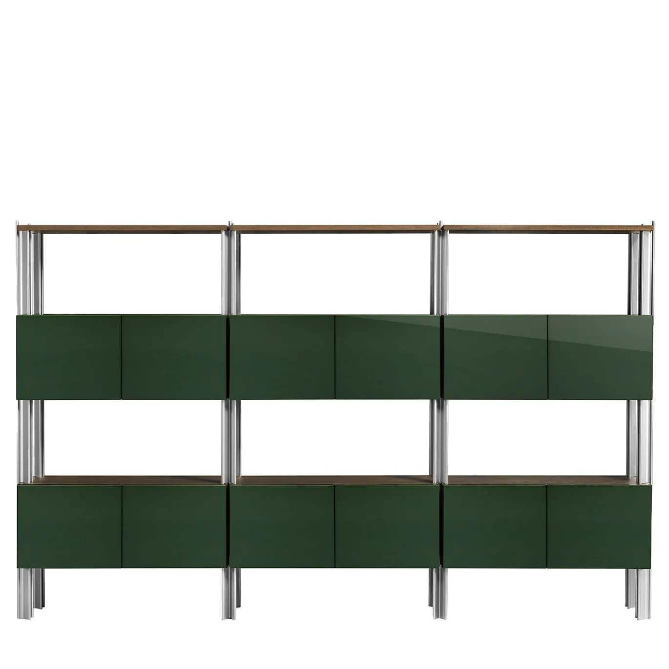 Libreria Flexor Verde In Legno e Metallo