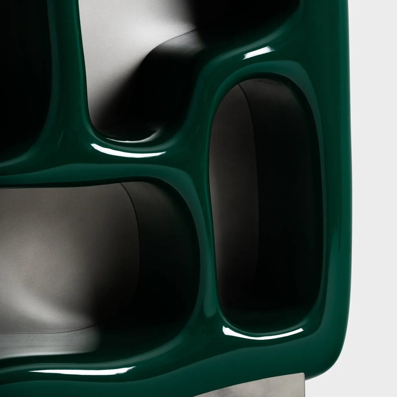 Libreria Fred & Barney in Metallo e Ceramica Verde