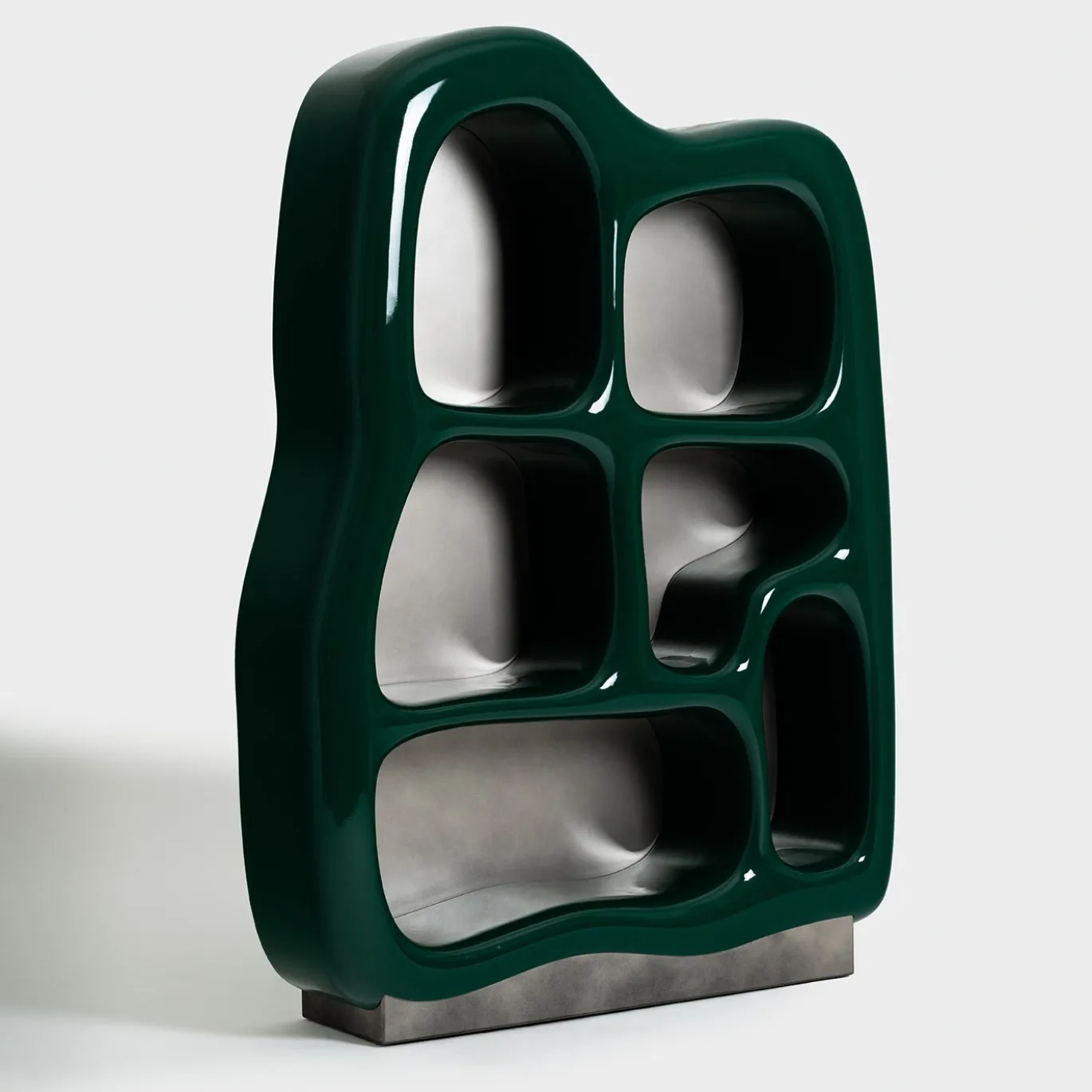 Libreria Fred & Barney in Metallo e Ceramica Verde