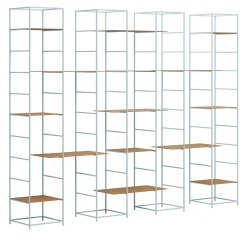 Libreria in Ferro Azzurro 4 Colonne Supermodulare
