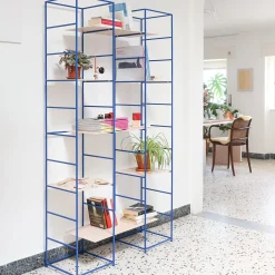 Libreria in Ferro Azzurro 2 Colonne Supermodulare