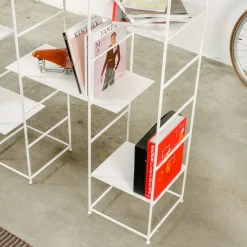 Libreria in Ferro Bianco 4 Colonne Supermodulare