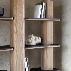 Libreria in Legno con Ripiani in Legno Erice L