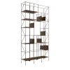 Libreria in Metallo Bronzo con Ripiani in Eco Pelle di Neuland Paster & Geldmacher
