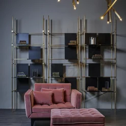 Libreria Ludo in ottone di Filippo Montaina