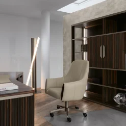 Libreria Luxor in Ebano Makassar con Porte in Vetro