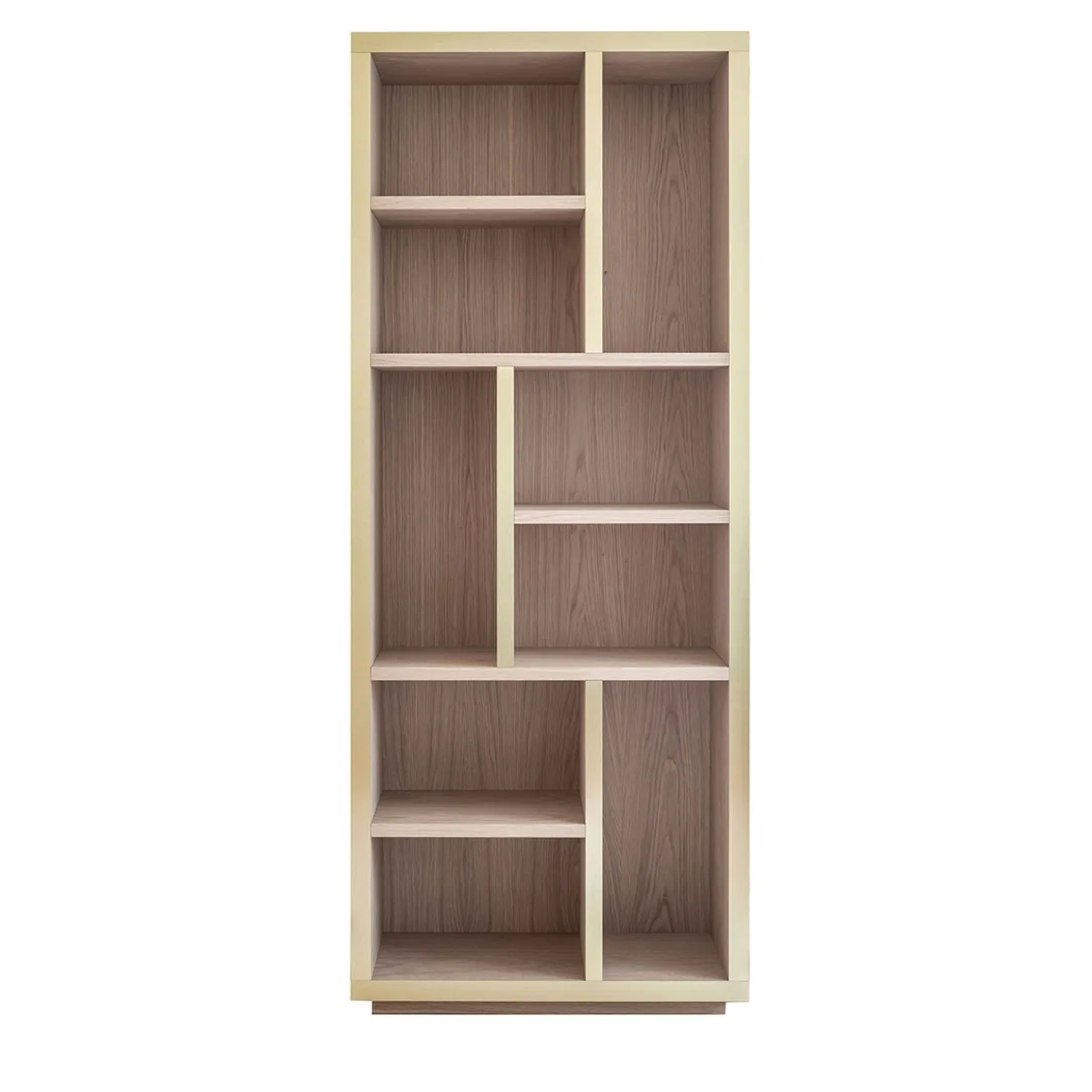 Libreria Maiori in Rovere e Ottone Satinato della Collezione Riviera