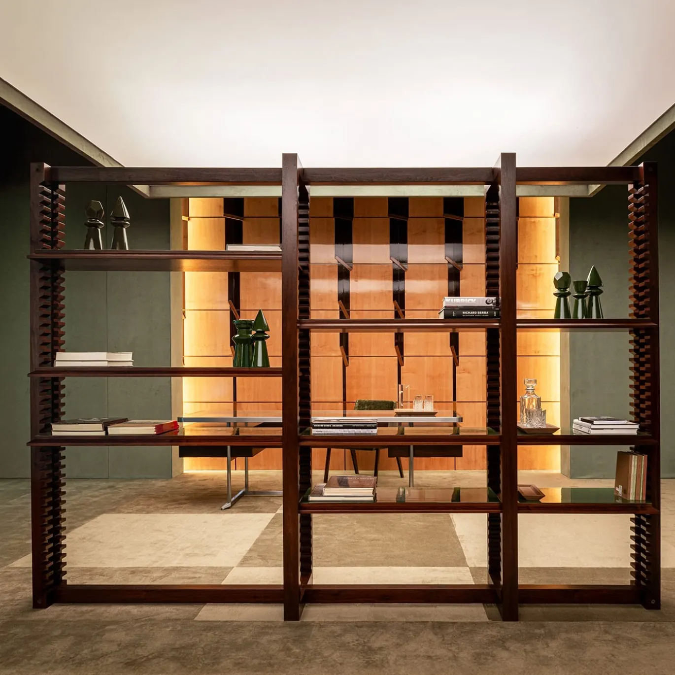 Libreria Modulare in Legno Marrone "Ritmica" di Storagemilano