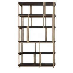 Libreria Mondrian/17 in Metallo Marrone di Massimiliano Raggi