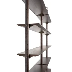 Libreria Octagon in legno di frassino con 10 ripiani di Norberto Delfinetti