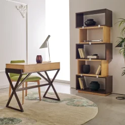 Libreria rettangolare in legno di faggio marrone