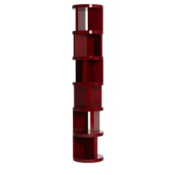 Libreria rossa Wilma in metallo, ceramica e poliuretano