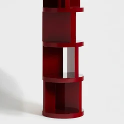 Libreria rossa Wilma in metallo, ceramica e poliuretano