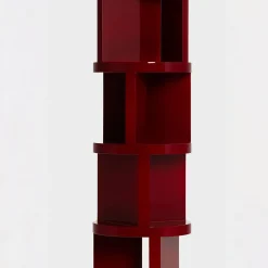 Libreria rossa Wilma in metallo, ceramica e poliuretano