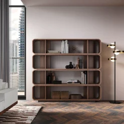 Libreria Round Up in Noce Canaletto di Manuela Pelizzon