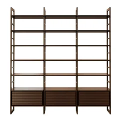 Libreria Scala in legno di ciliegio con ripiani regolabili