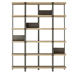 Libreria Zigzag a 5 ripiani in Durmast e bronzo di Konstantin Grcic