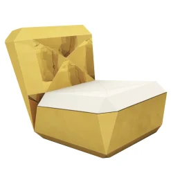 Lingotto Gold Lounge chair di Garilab di Piter Perbellini