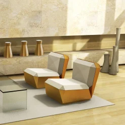 Lingotto Gold Lounge chair di Garilab di Piter Perbellini