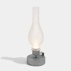 LLD01 Lampada da tavolo da esterno in vetro satinato