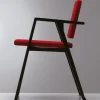 Luisa di Franco Albini - Legno di frassino nero e tappezzeria rossa