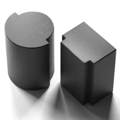Lui Tavolino Laterale Rettangolare in Rovere Nero