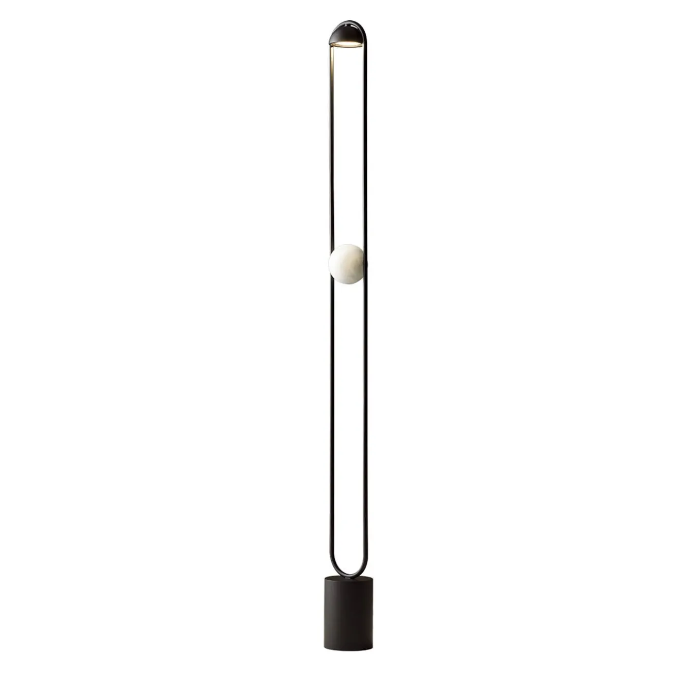 Luppiter Alabaster Lampada da terra in metallo galvanizzato