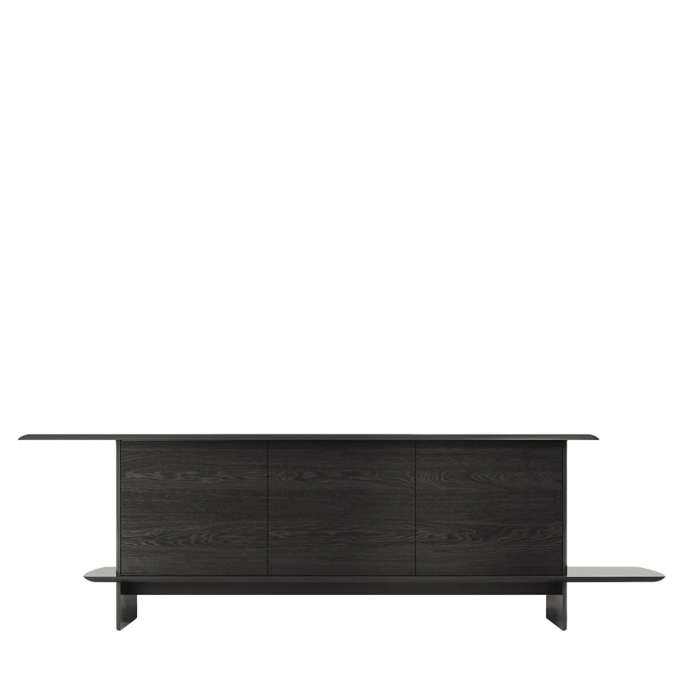 Madia alta Kamai in legno laccato nero