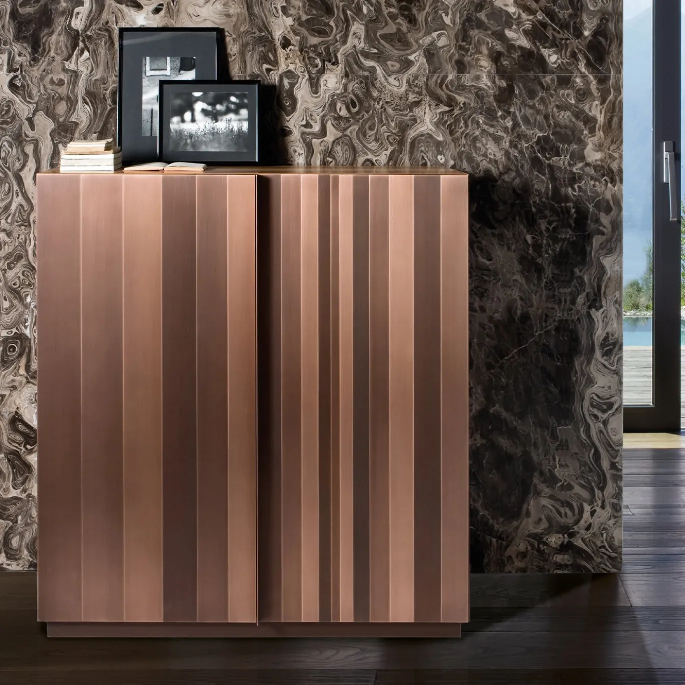Madia Alta ST 01 Brunita in Rame Rosa di Bartoli Design