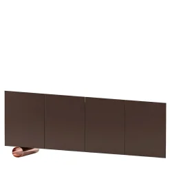 Madia asimmetrica M19 in legno laccato marrone