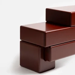 Madia Brick D in Legno Laccata Rosso Amarone