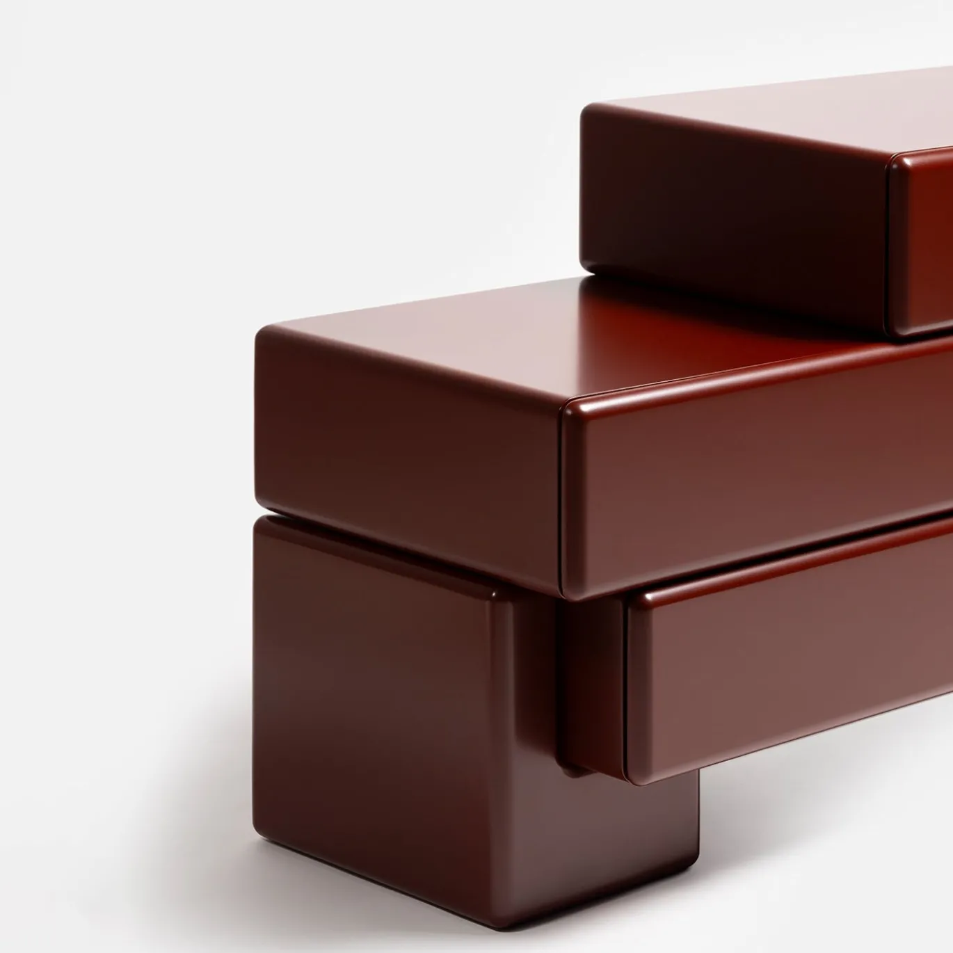 Madia Brick D in Legno Laccata Rosso Amarone