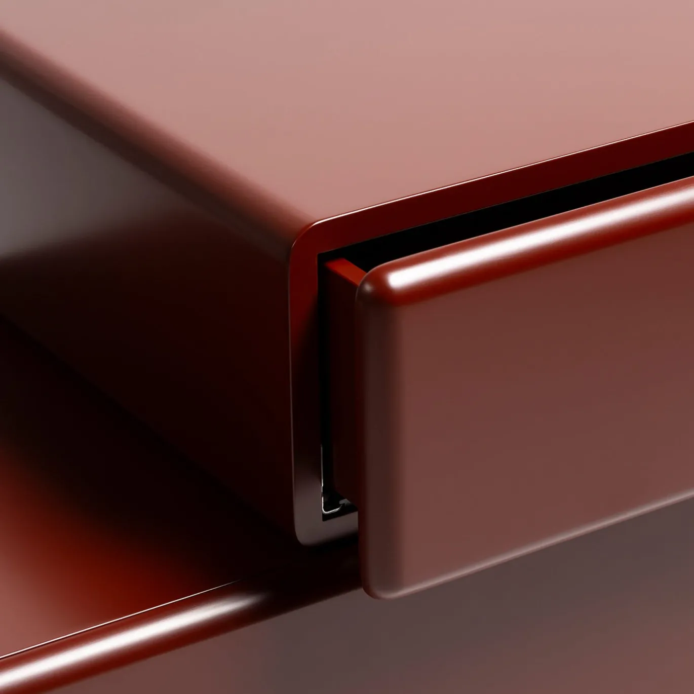 Madia Brick D in Legno Laccata Rosso Amarone