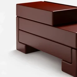 Madia Brick D in Legno Laccata Rosso Amarone