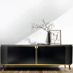 Madia Chanel in marmo Nero Marquina e pelle nera