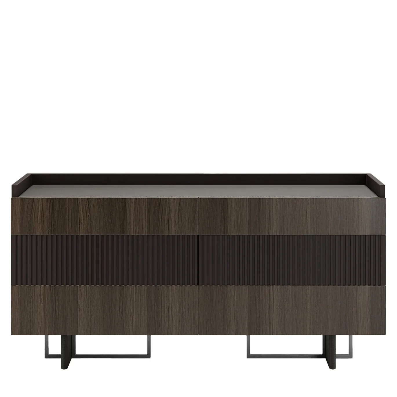Madia Keith in legno laccato marrone