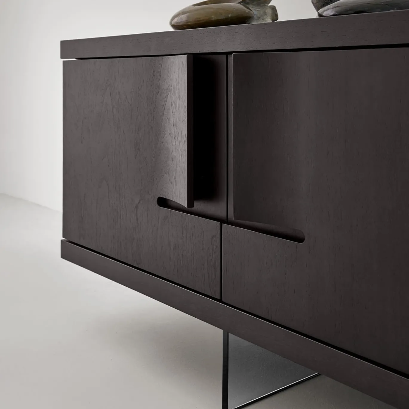 Madia Modulare Book in Noce Canaletto Nero