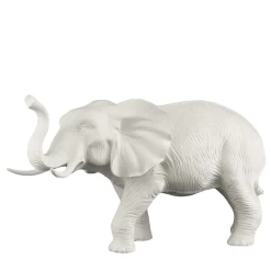 Madre africana Elefante Scultura bianca