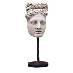 Maschera Apollo Belvedere su piedistallo
