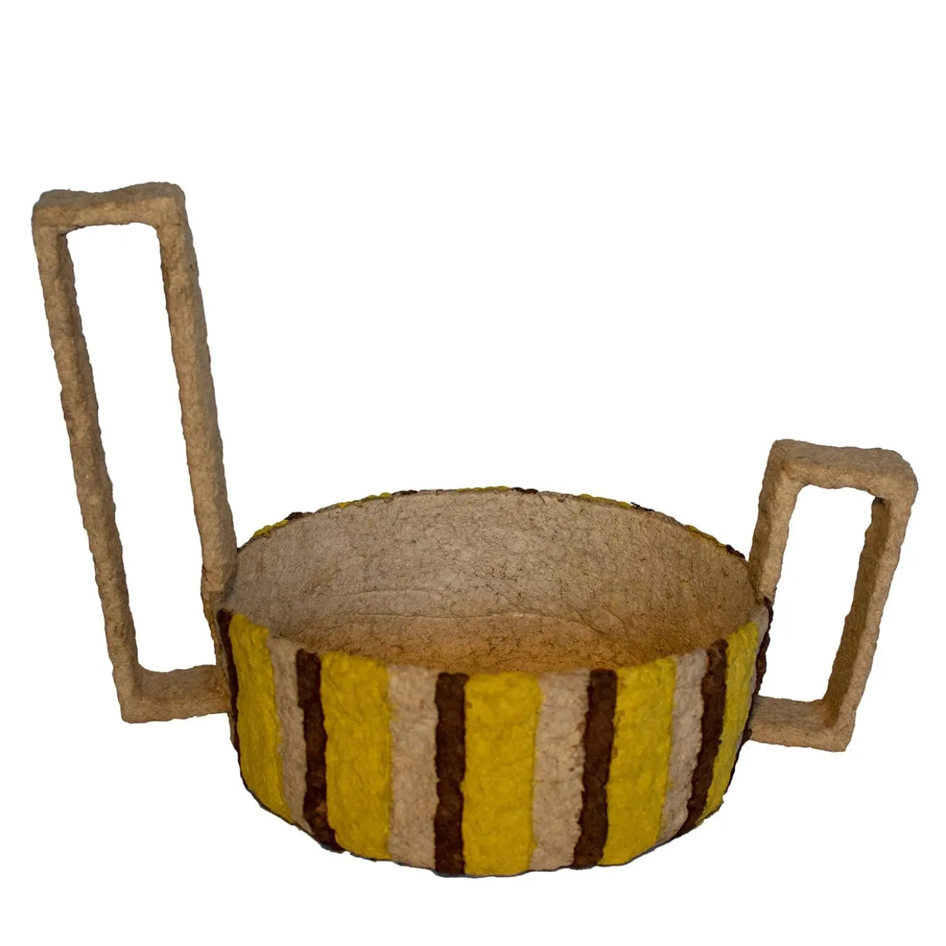 Materiale del progetto 02 Vaso decorativo in carta marrone e gialla